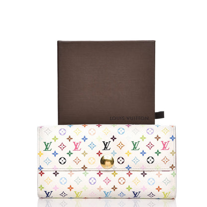 Louis Vuitton Monogram Multicolor Sarah Wallet White 8 of 8