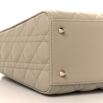 Christian Dior Lambskin Cannage Medium Lady Dior Beige 8 of 10