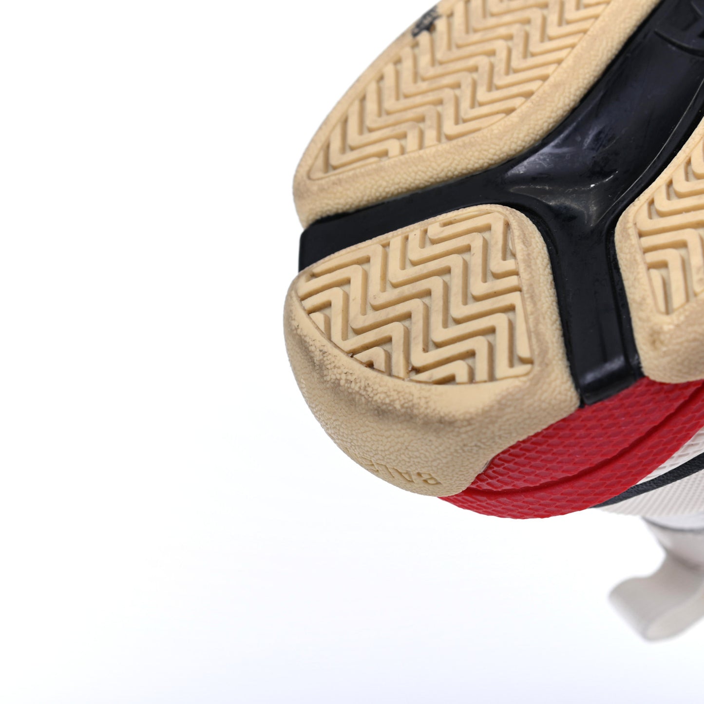 Fabric Mesh Womens Triple S Sneakers 38 Grey Red White