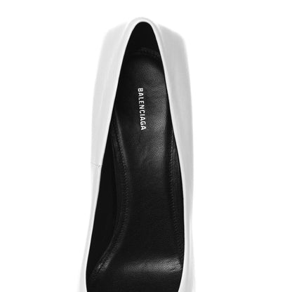 Balenciaga Soft Nappa Square Knife 80mm Pumps 38.5 White 7 of 9
