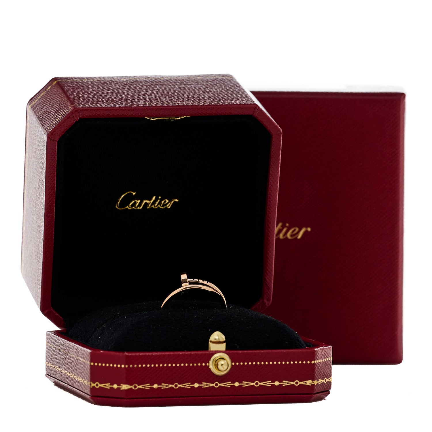 Cartier 18K Pink Gold Small Juste Un Clou Ring 53 6.5 5 of 5