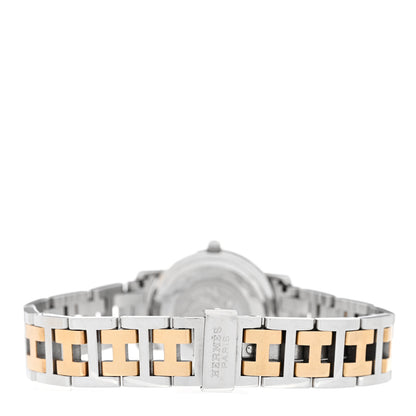 Hermes Stainless Steel 24mm Clipper Quartz Watch Gold 3 of 5
