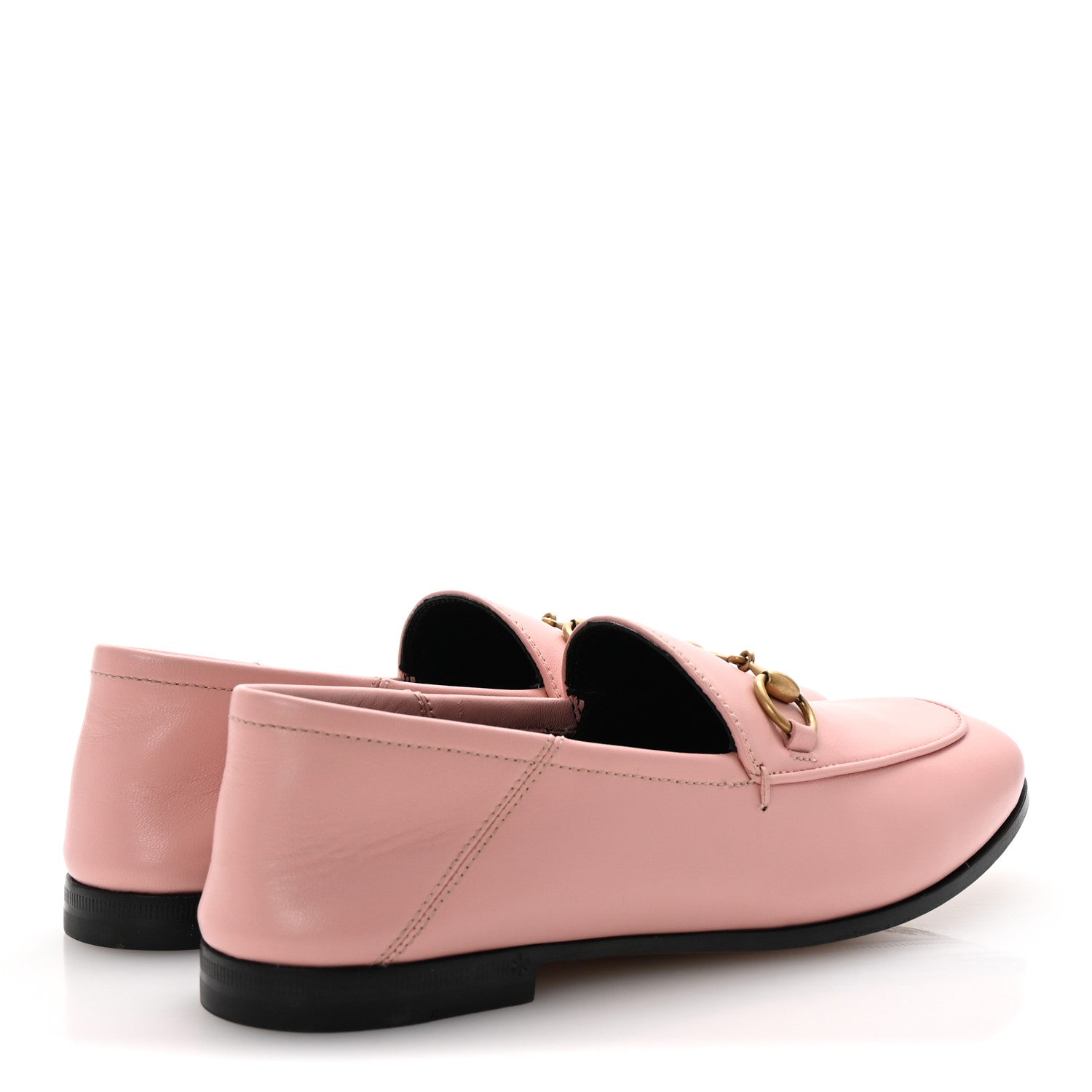 Gucci Lambskin Womens Brixton Horsebit Loafers 35.5 Perfect Pink 5 of 10