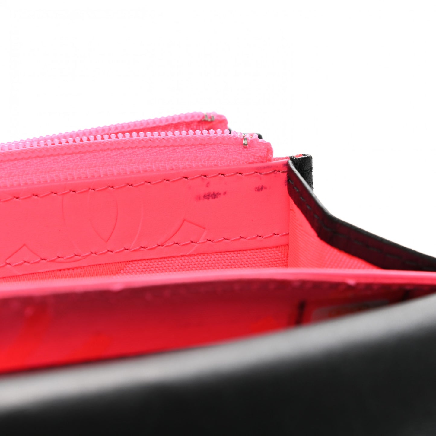 Calfskin Quilted Cambon Gusset Flap Wallet Black