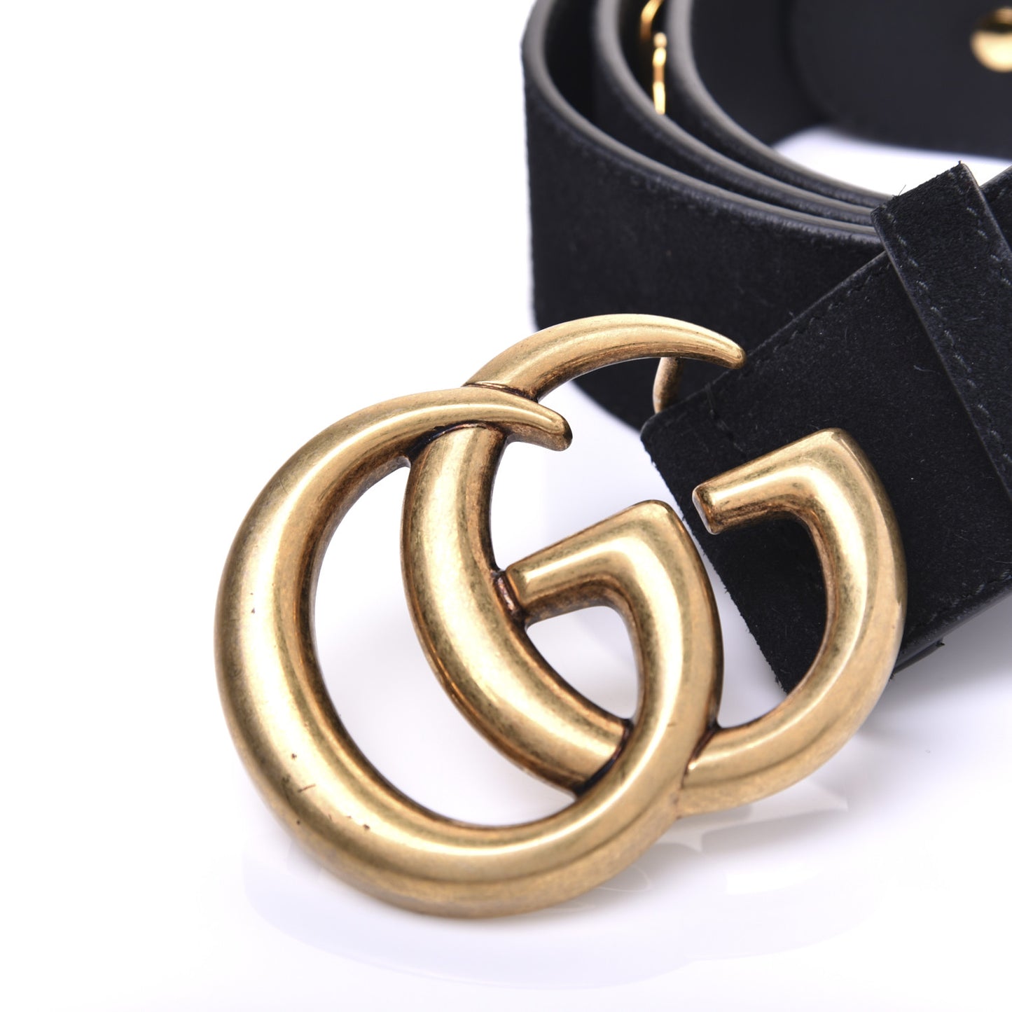 Suede GG Marmont Clover Belt 100 40 Black