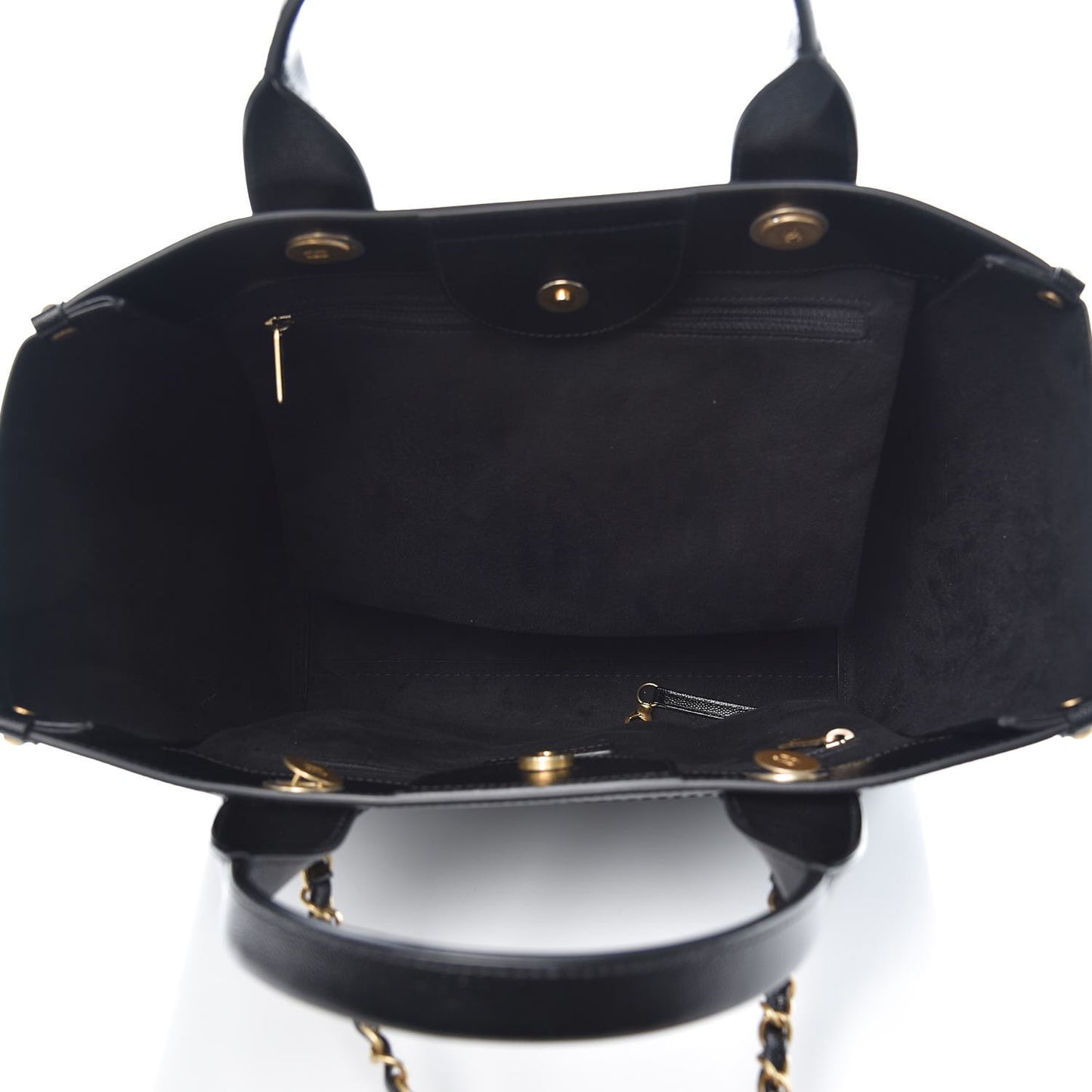 Caviar Small Studded Deauville Tote Black