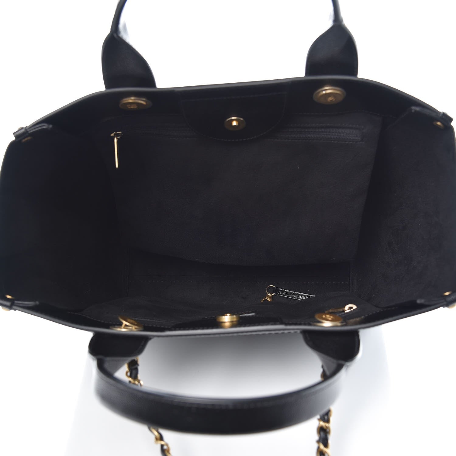 Chanel Caviar Small Studded Deauville Tote Black 5 of 7