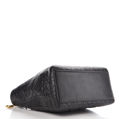 Christian Dior Lambskin Cannage Medium Lady Dior Black 4 of 11