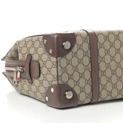 Gucci GG Supreme Monogram Textured Dollar Calfskin Medium Detail Tote Beige Ebony New Acero 8 of 9