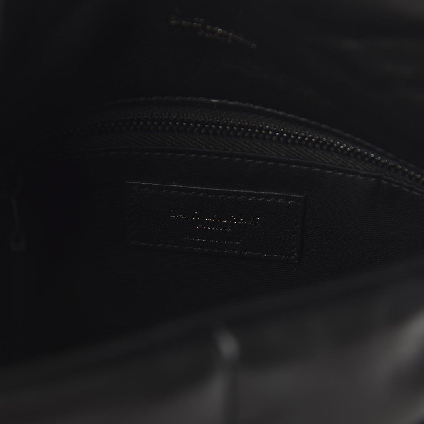 Lambskin Quilted Small Loulou Puffer Monogram Chain Satchel Black