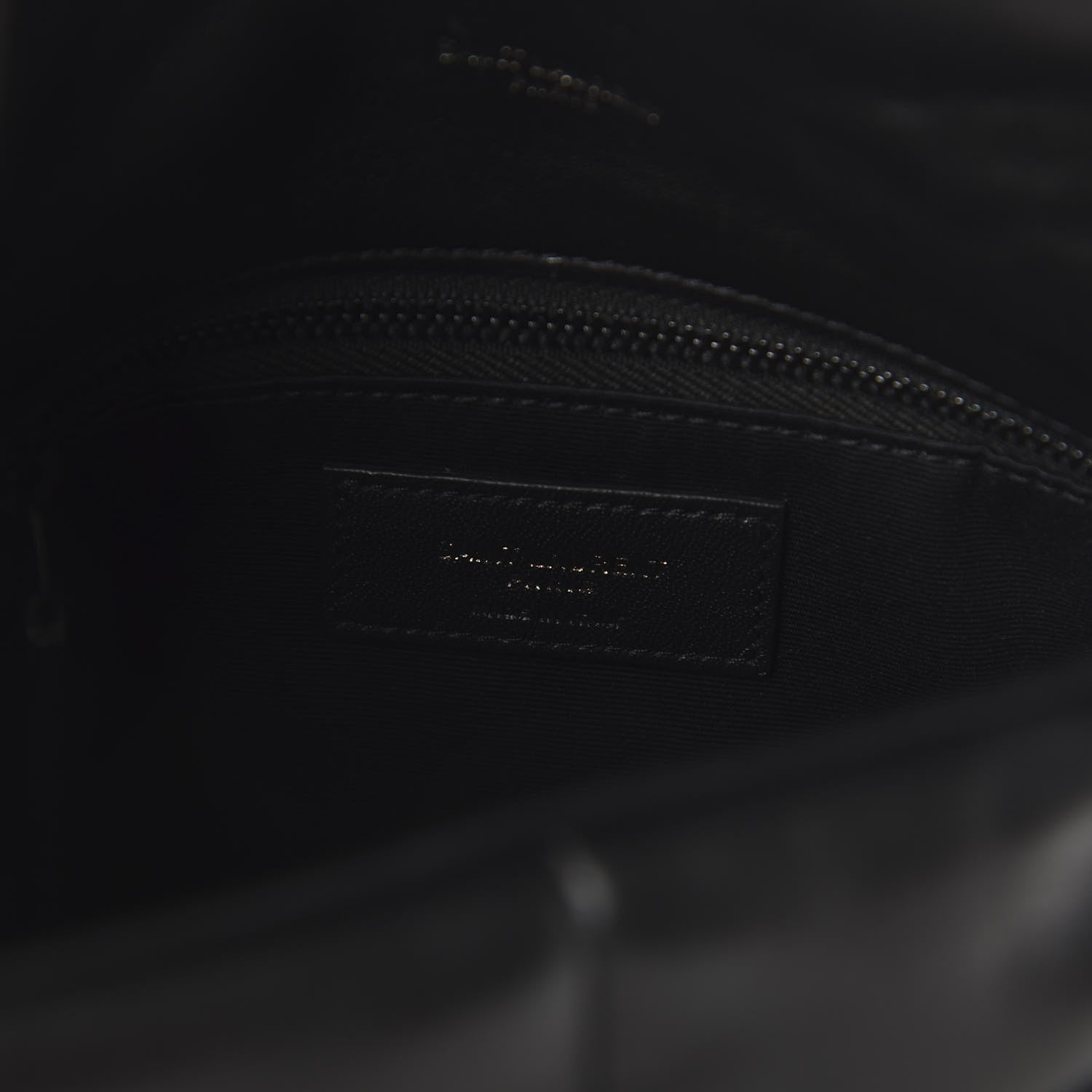 Saint Laurent Lambskin Quilted Small Loulou Puffer Monogram Chain Satchel Black 8 of 9