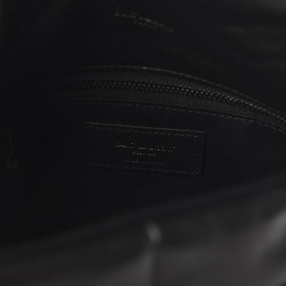 Saint Laurent Lambskin Quilted Small Loulou Puffer Monogram Chain Satchel Black 8 of 9