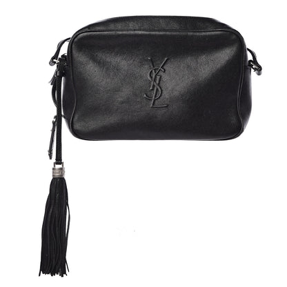 Saint Laurent Lambskin Monogram Small Lou Camera Bag Black 1 of 17