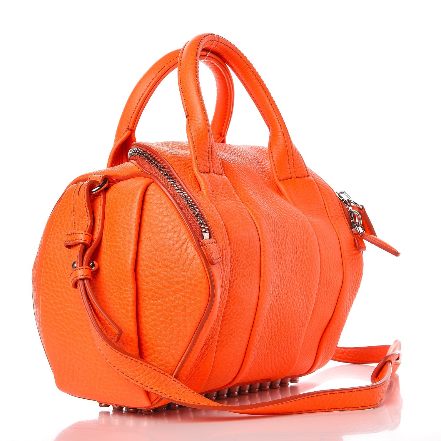 Alexander Wang Pebbled Lambskin Rockie Flame Rhodium Hardware 3 of 8