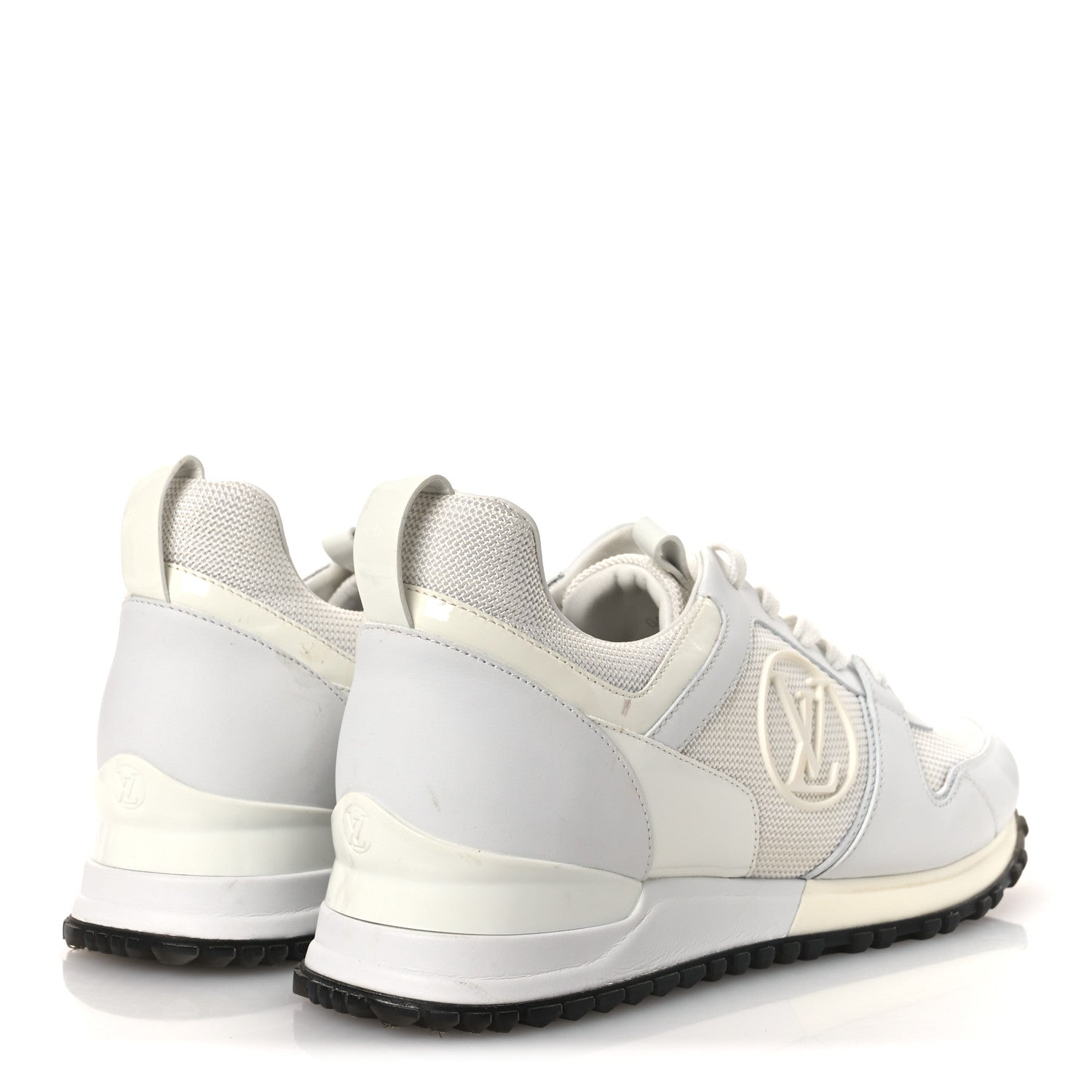 Louis Vuitton Calfskin Mesh Run Away Sneakers 37.5 White 5 of 12