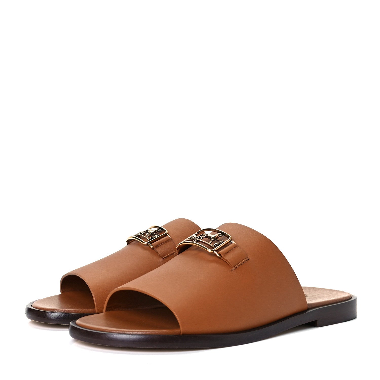 Hermes Calfskin Mens Vaisseau Sandals 40.5 Naturel 2 of 10