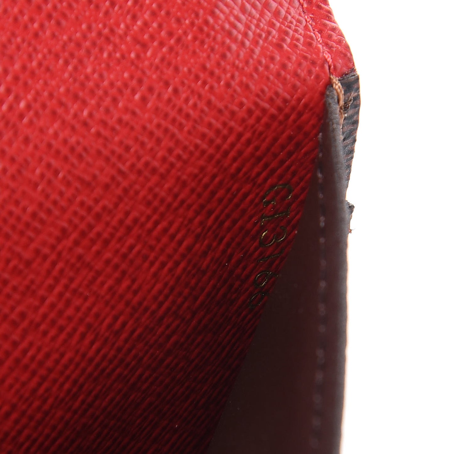 Damier Ebene Josephine Wallet Red
