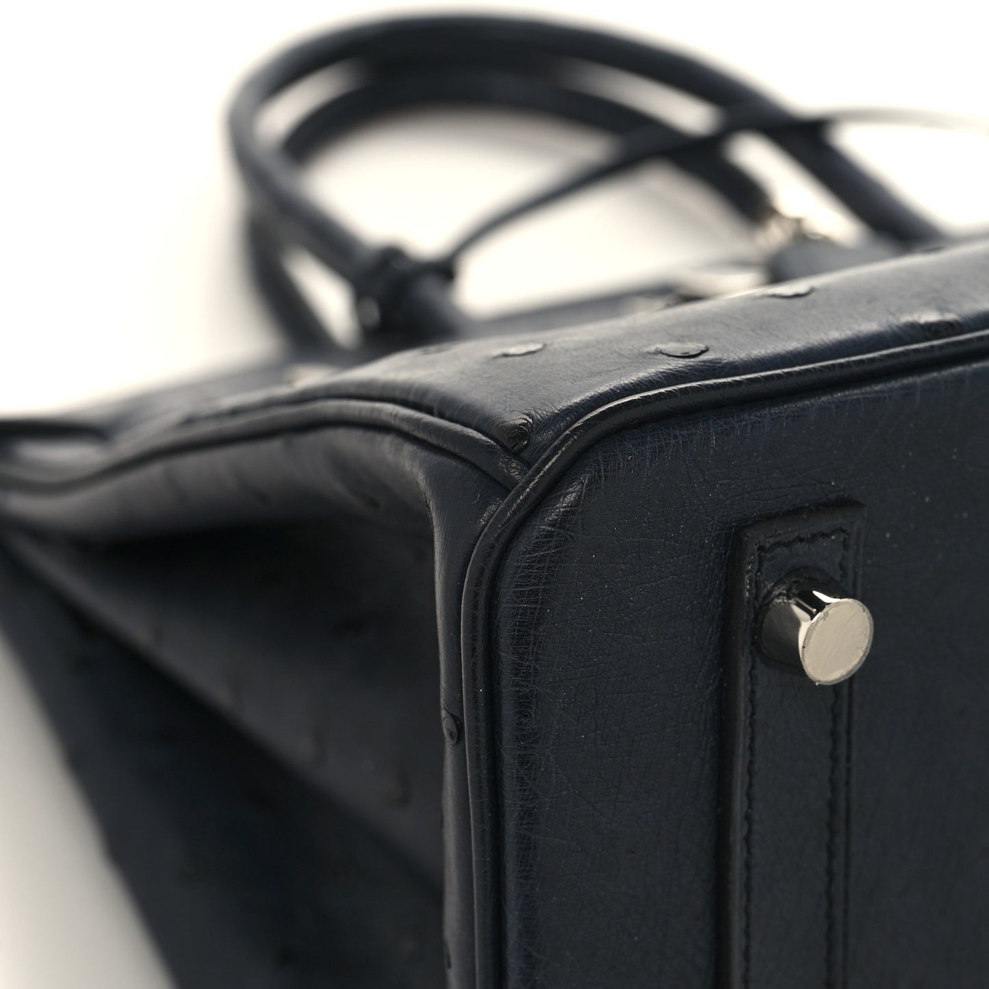 Ostrich Birkin 30 Bleu Indigo