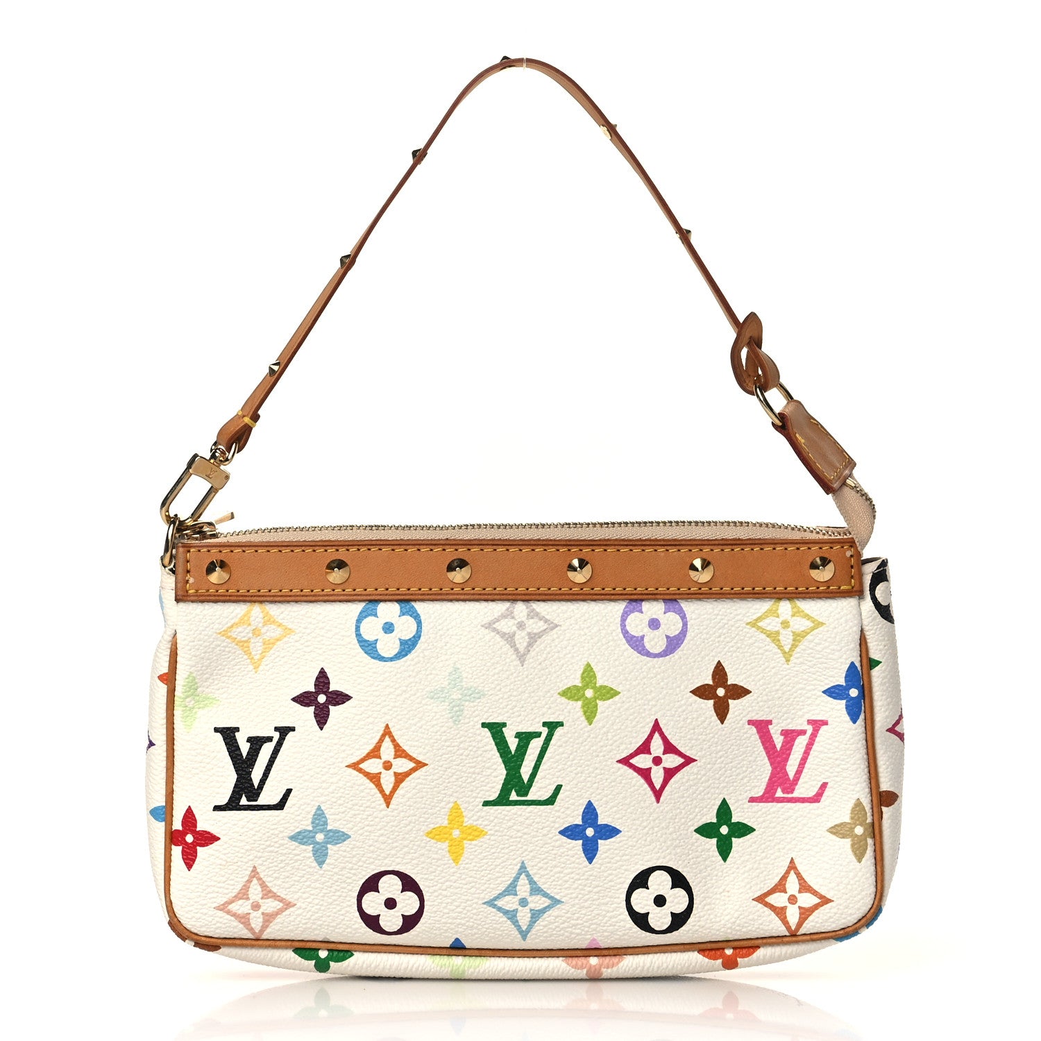 Louis Vuitton Monogram Multicolor Pochette Accessories White 1 of 8