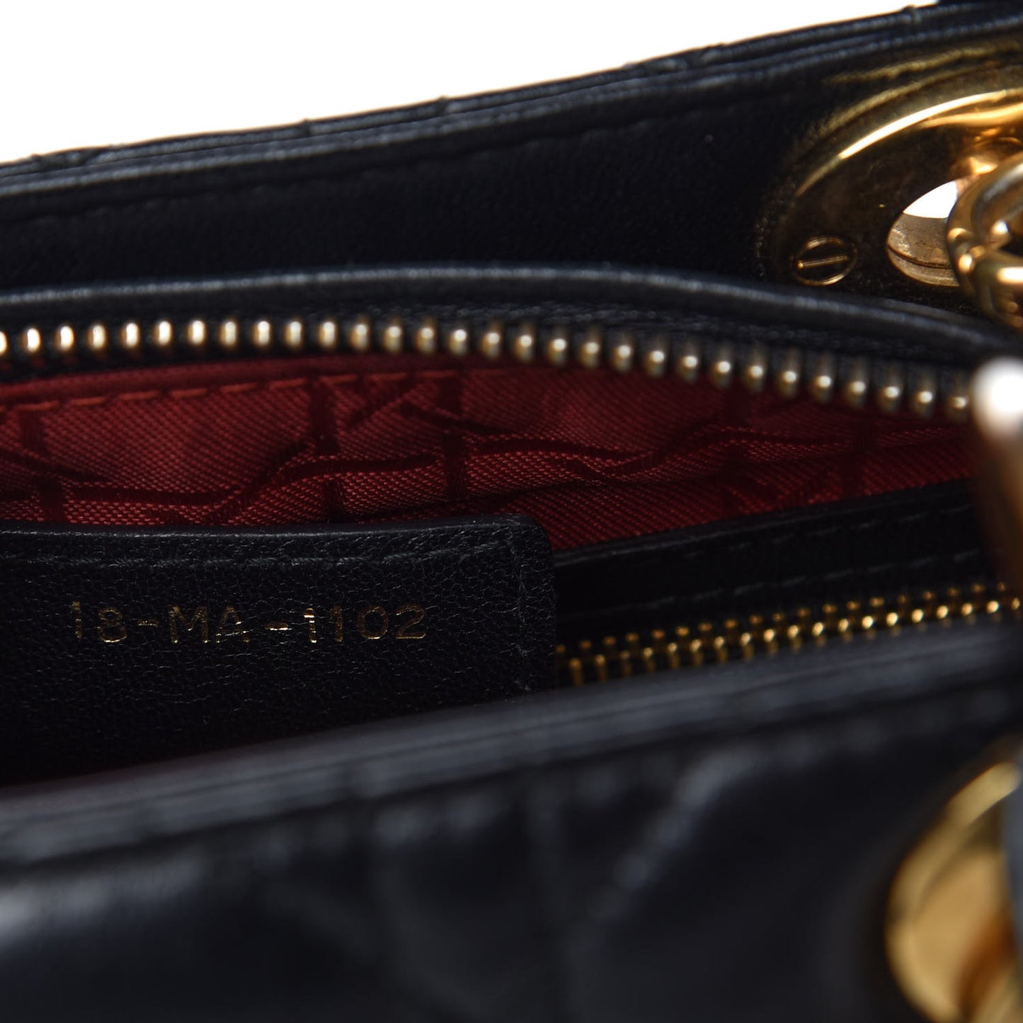 Lambskin Cannage Medium Lady Dior Black