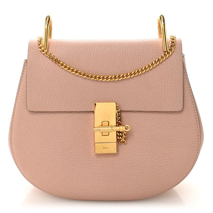Chloe Grained Lambskin Drew Shoulder Bag Cement Pink 1 of 10