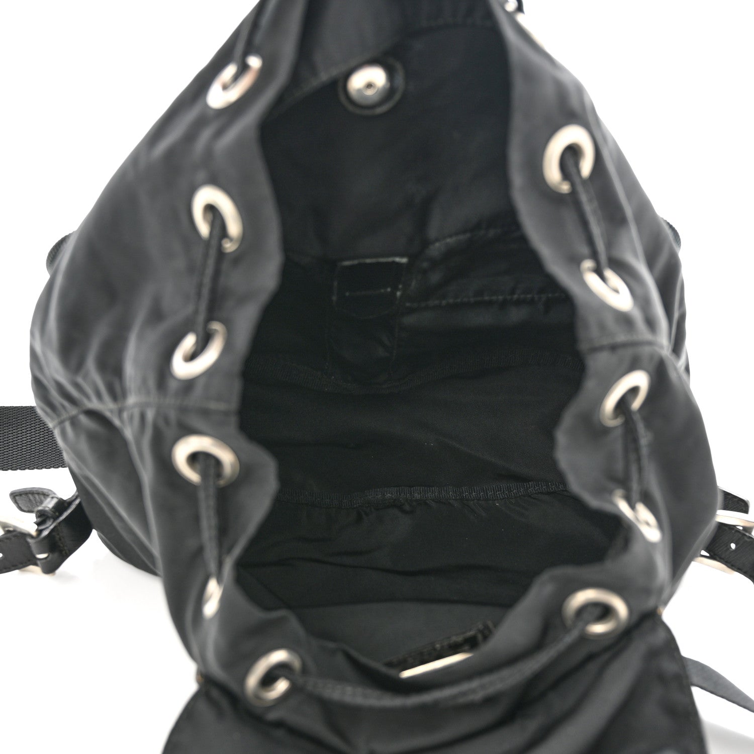 Prada Tessuto Nylon Saffiano Small Backpack Black 5 of 15
