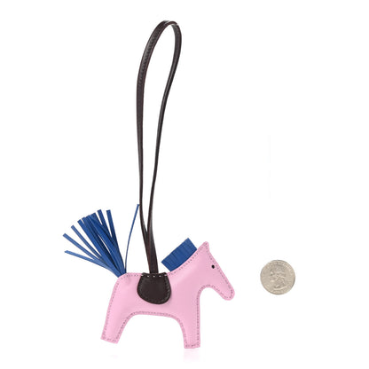 Hermes Milo Lambskin Grigri Rodeo Horse Bag Charm PM Mauve Sylvestre Bleu France Rouge Sellier 2 of 3