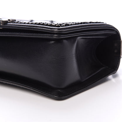 Chanel Calfskin Quilted Medium Top Handle Boy Flap Black 9 of 12