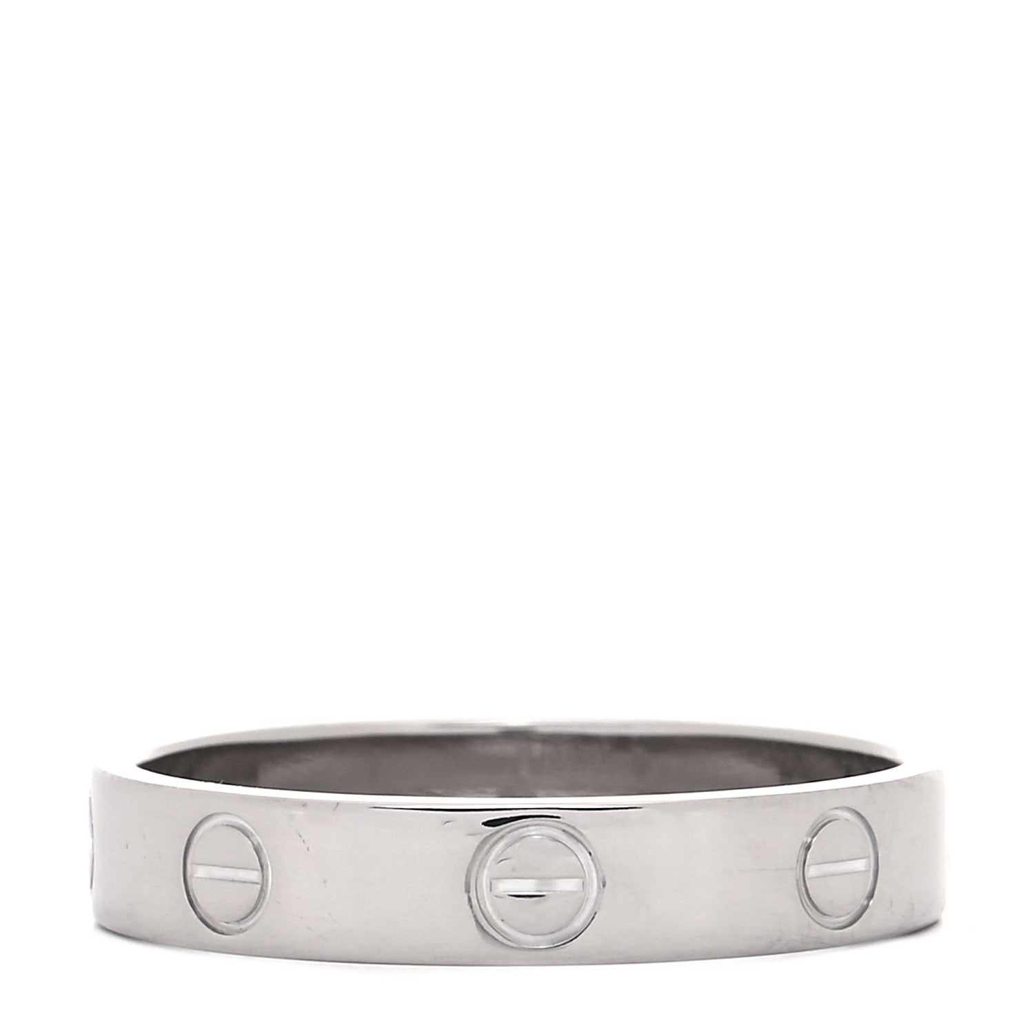 Cartier 18K White Gold 4mm LOVE Wedding Band Ring 57 8 3 of 4