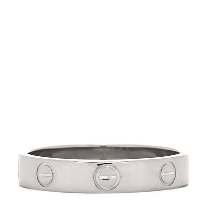 Cartier 18K White Gold 4mm LOVE Wedding Band Ring 57 8 3 of 4