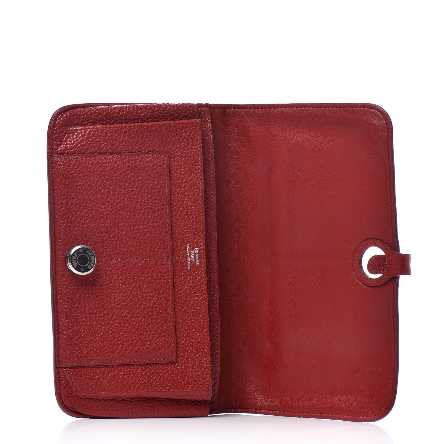 Hermes Togo Dogon Duo Wallet Rouge Garance 6 of 7