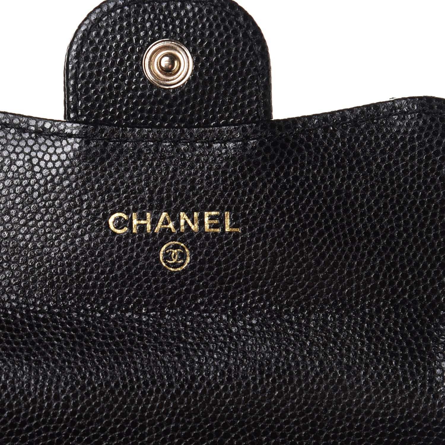 Chanel Caviar Quilted Flap Card Holder Chain Wristlet Black 6 of 8