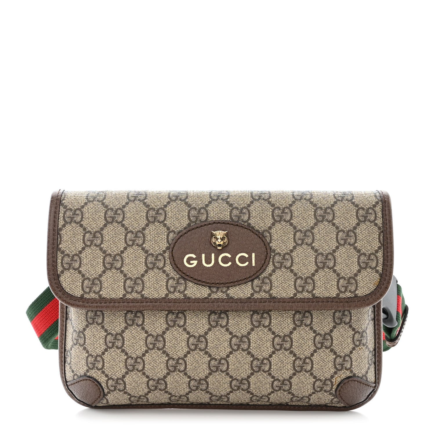 Gucci GG Supreme Monogram Neo Vintage Web Belt Bag Brown 1 of 10