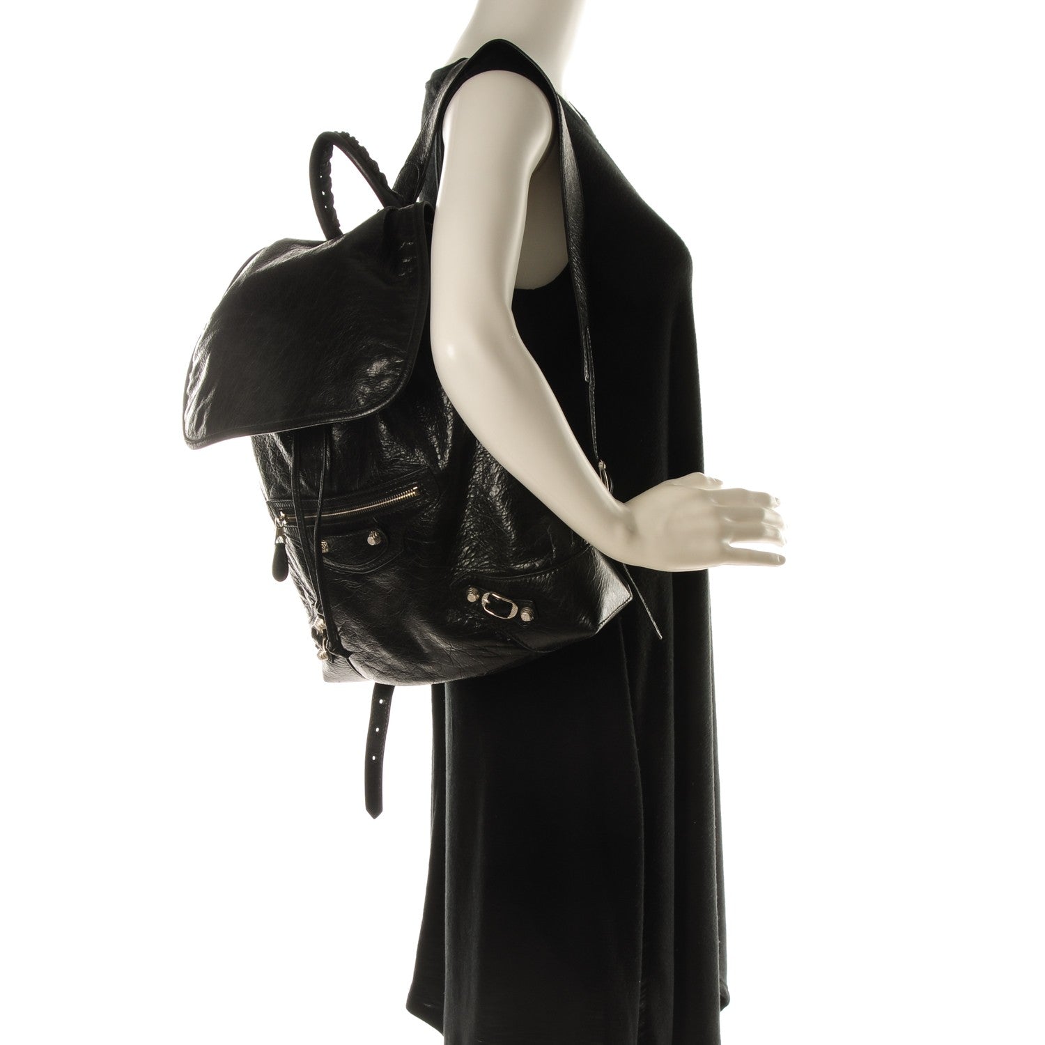 Balenciaga Agneau Giant 12 Silver Hardware S Traveler Backpack Black 2 of 7