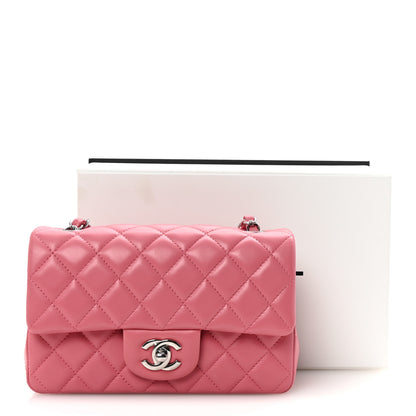 Chanel Lambskin Quilted Mini Rectangular Flap Pink 11 of 11