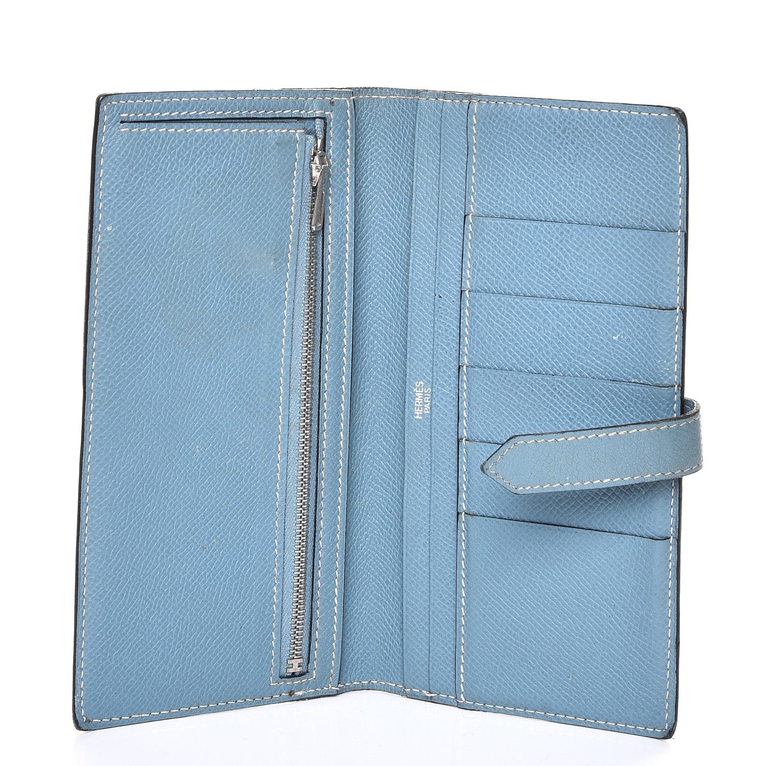 Hermes Epsom Bearn Wallet Blue Jean 5 of 13