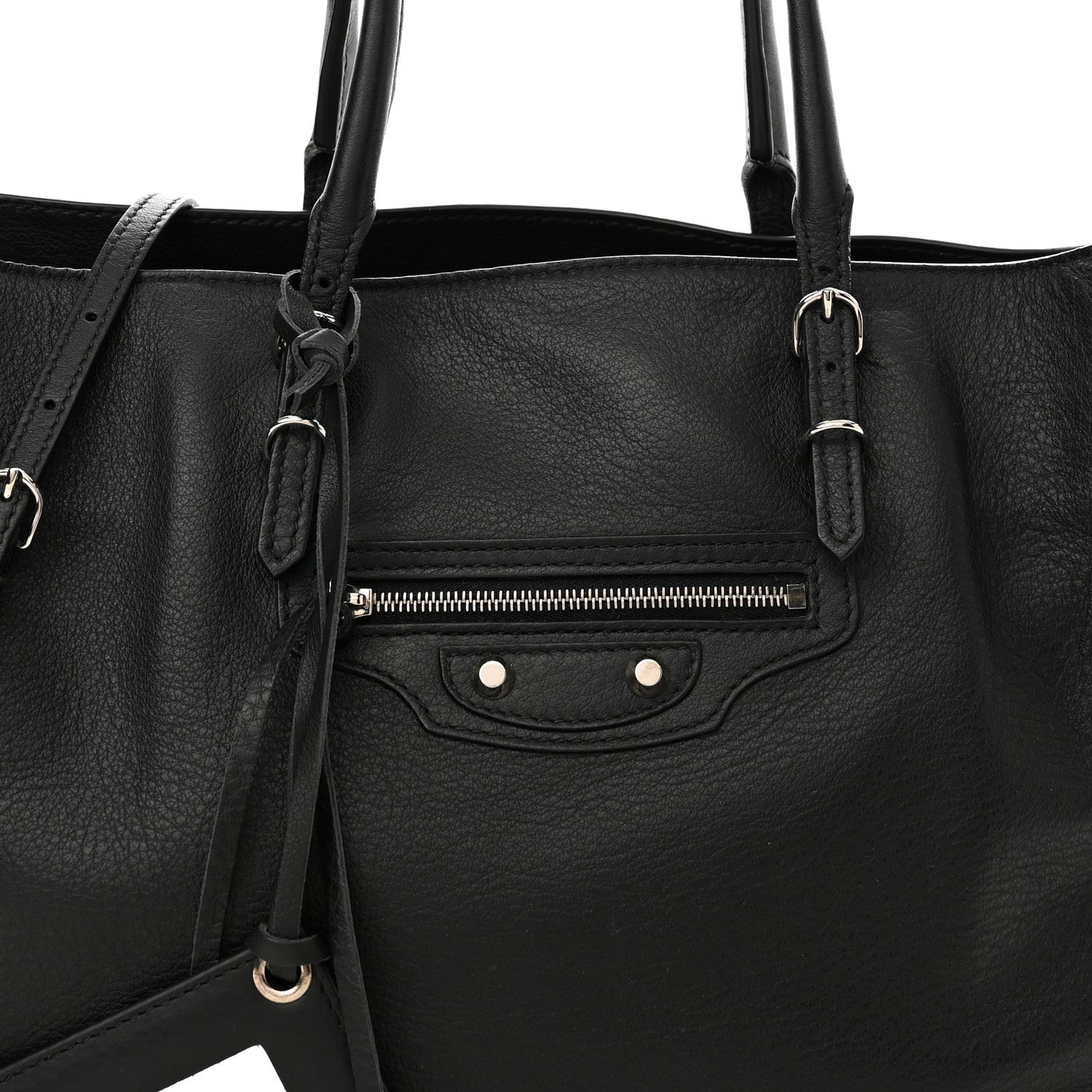 Balenciaga Veau Papier B4 Zip Around Tote Black 8 of 10