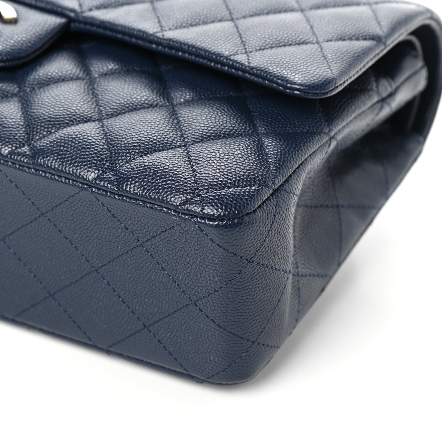 Chanel Caviar Quilted Medium Double Flap Navy 10 of 10