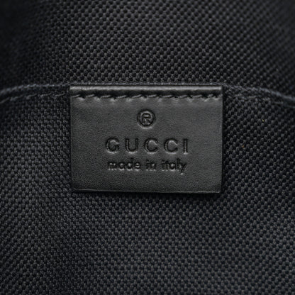 Gucci GG Supreme Monogram Web Small Flat Messenger Bag Black Grey 6 of 10