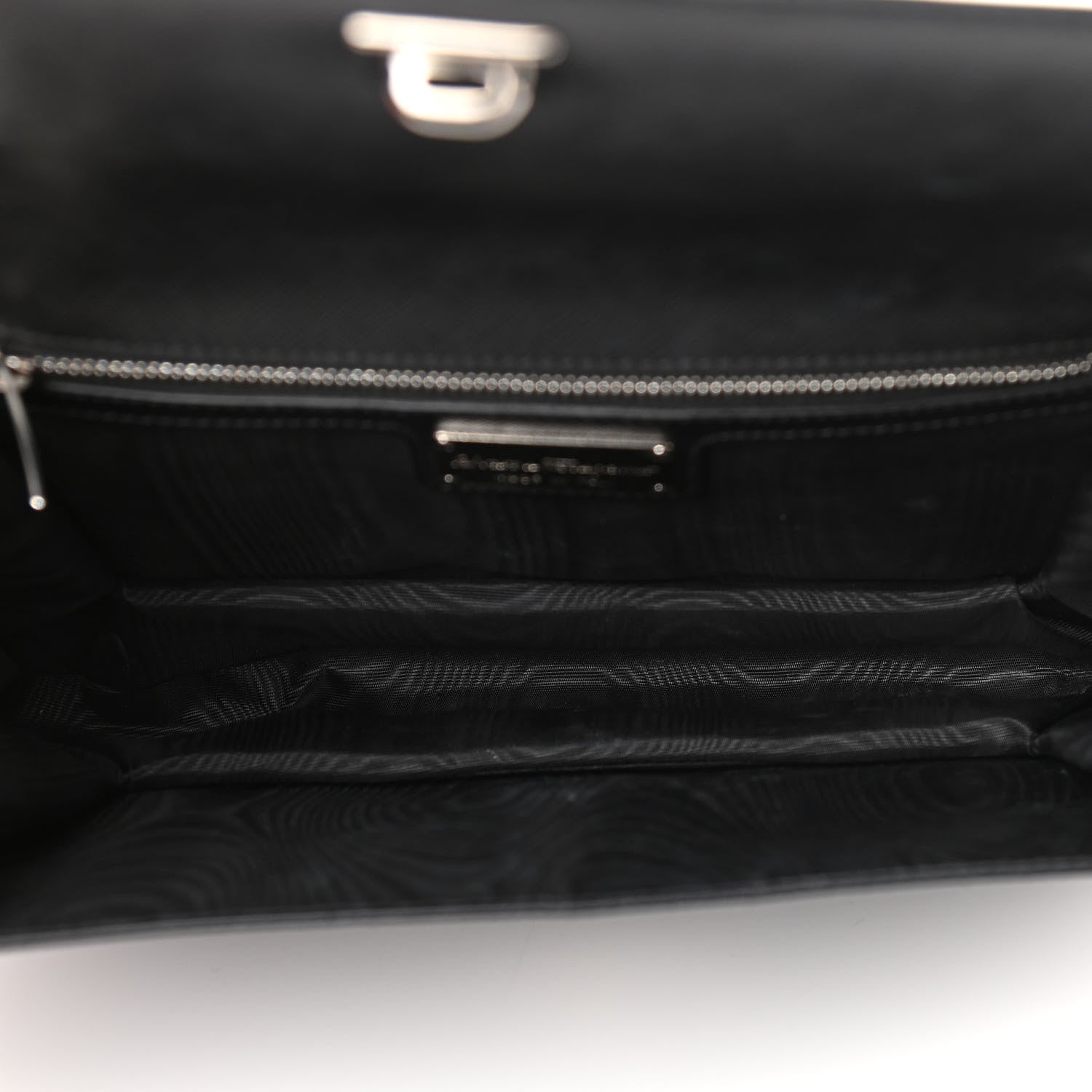 Salvatore Ferragamo Pebbled Calfskin Vara Bow Chain Flap Crossbody Black 5 of 10