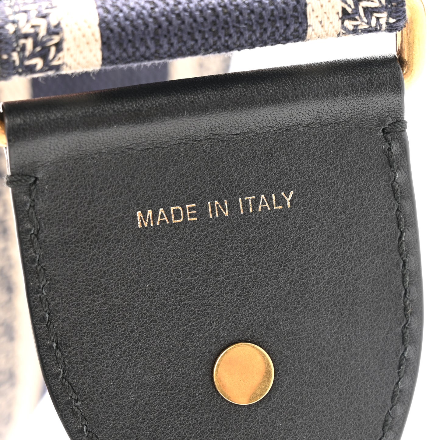 Canvas Embroidered Shoulder Strap Blue