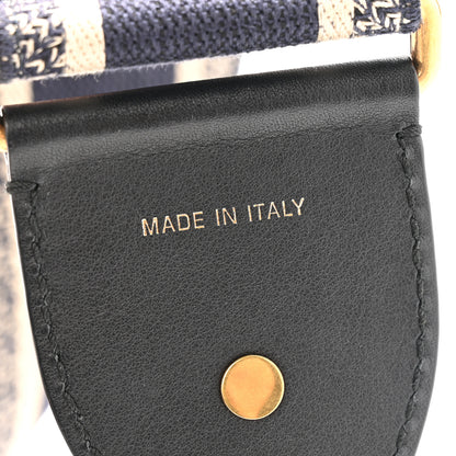 Christian Dior Canvas Embroidered Shoulder Strap Blue 3 of 5