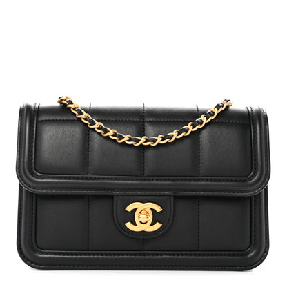 Chanel Lambskin Calfskin Mini Chocolate Bar Flap Bag Black 1 of 11