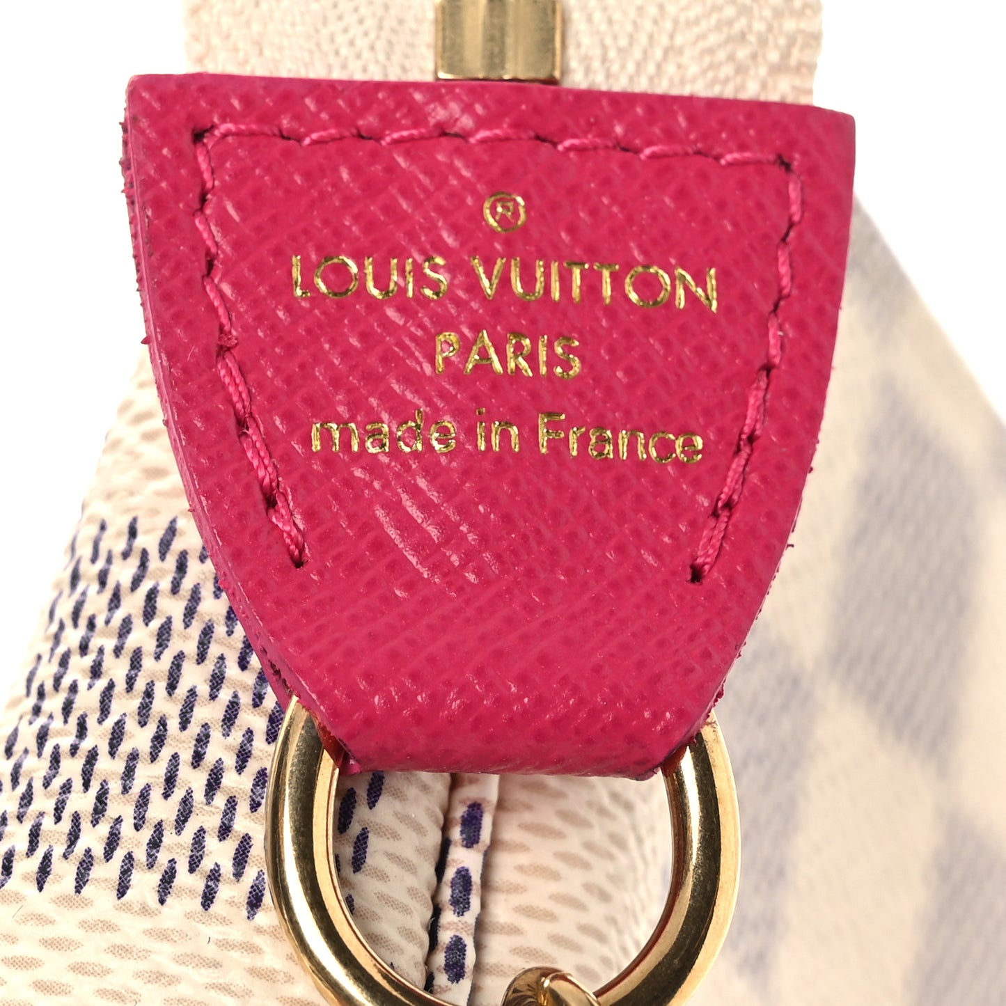 Damier Azur 2021 Christmas Animation Hollywood Mini Pochette Accessories Fuchsia Fuchsia
