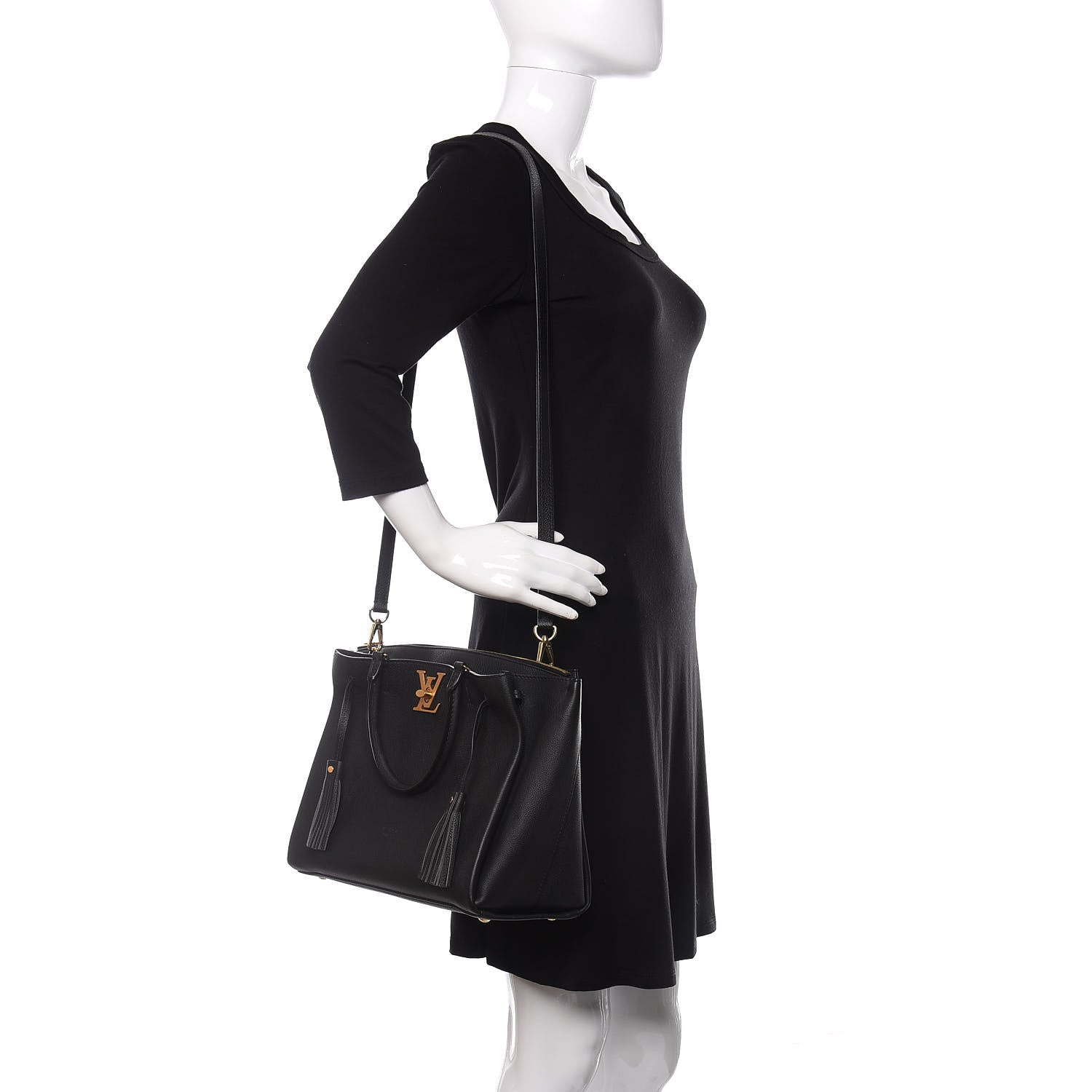 Louis Vuitton Calfskin Lockmeto Black 2 of 14