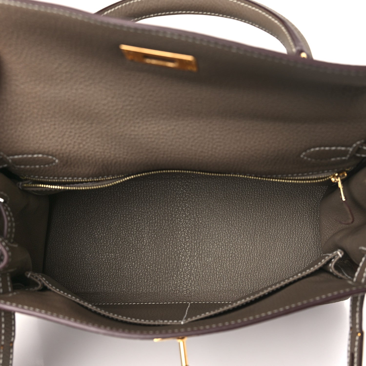 Hermes Taurillon Clemence Kelly Retourne 28 Etoupe 5 of 11
