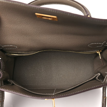 Hermes Taurillon Clemence Kelly Retourne 28 Etoupe 5 of 11