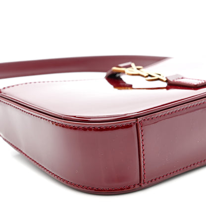 Saint Laurent Patent Calfskin Le 5 A 7 Mini Hobo Red Grenat 9 of 10