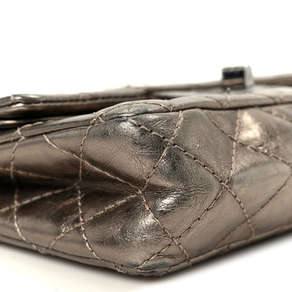 Chanel Aged Calfskin Quilted 2.55 Reissue Mini Flap Dark Silver 9 of 10