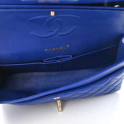 Chanel Lambskin Quilted Medium Double Flap Blue 8 of 12